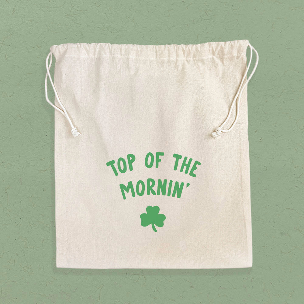 Top of the Mornin - Cotton Cinch Bag
