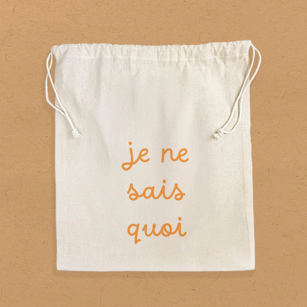 Je Ne Sais Quoi - Cotton Cinch Bag