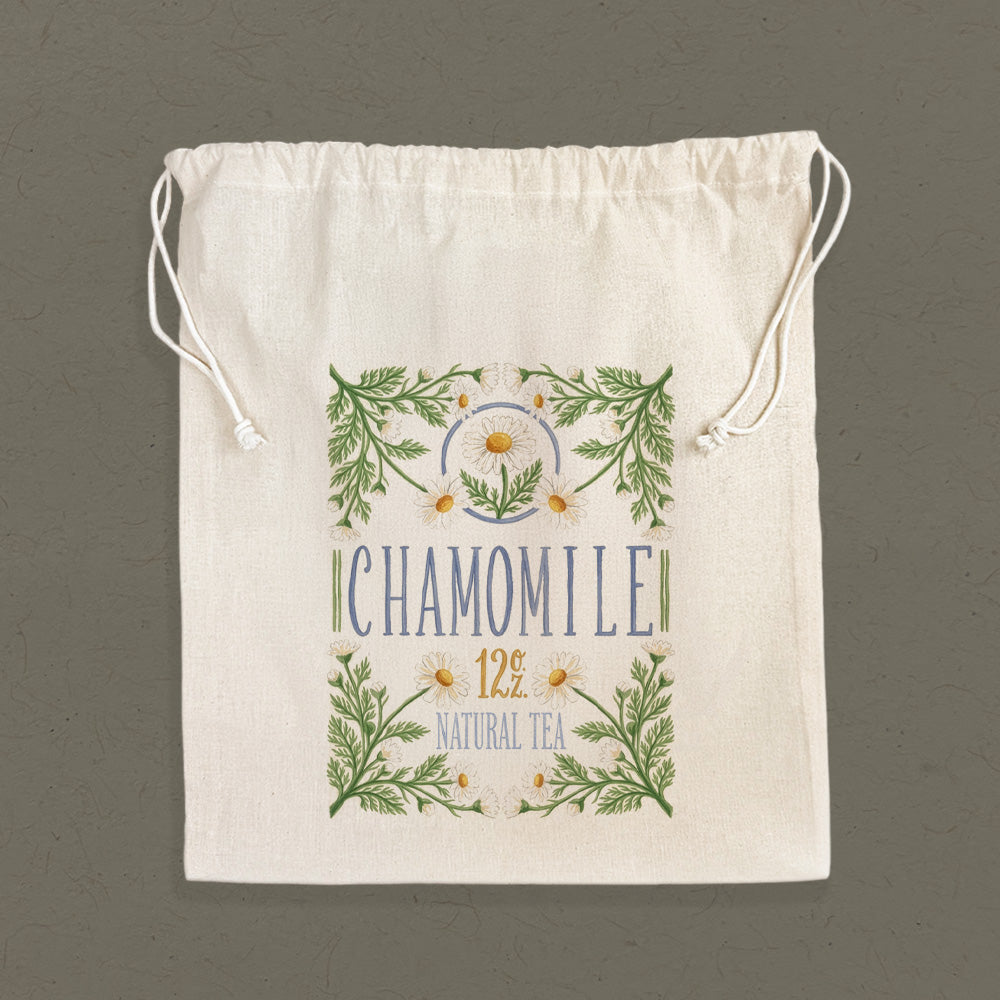 Chamomile Tea Tin - Cotton Cinch Bag