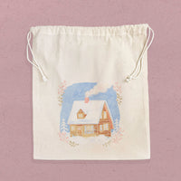 Hygge Cabin - Customizable Cotton Cinch Bag