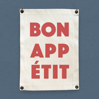 Bon Appetit - Canvas & Grommet Wall Hanging