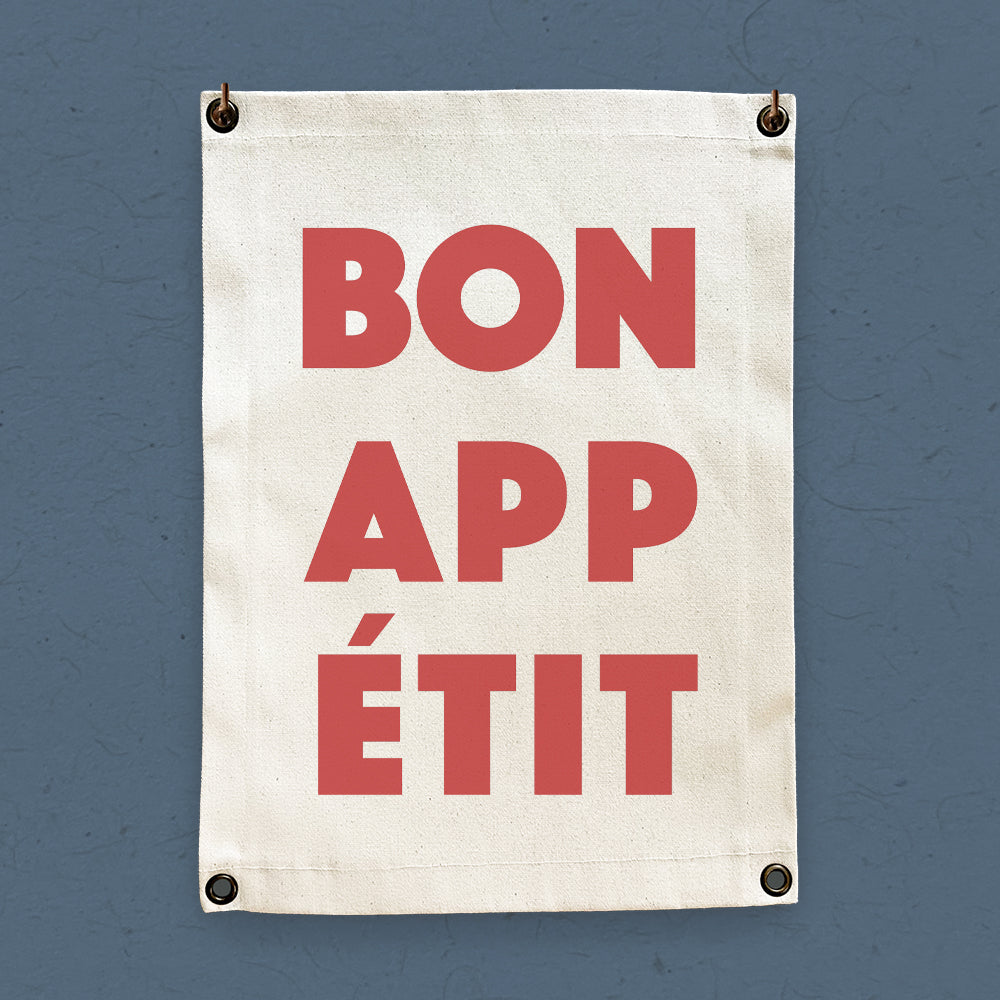 Bon Appetit - Canvas & Grommet Wall Hanging