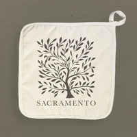 Tree with City - Cotton Pot Holder