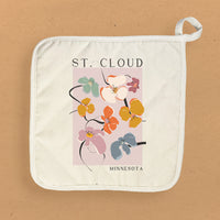 Floral Poster City State - Cotton Pot Holder