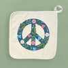 Floral Peace Sign - Cotton Pot Holder