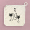 Wine and Glasses - Cotton Pot Holder