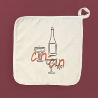 Cin Cin Champagne - Cotton Pot Holder