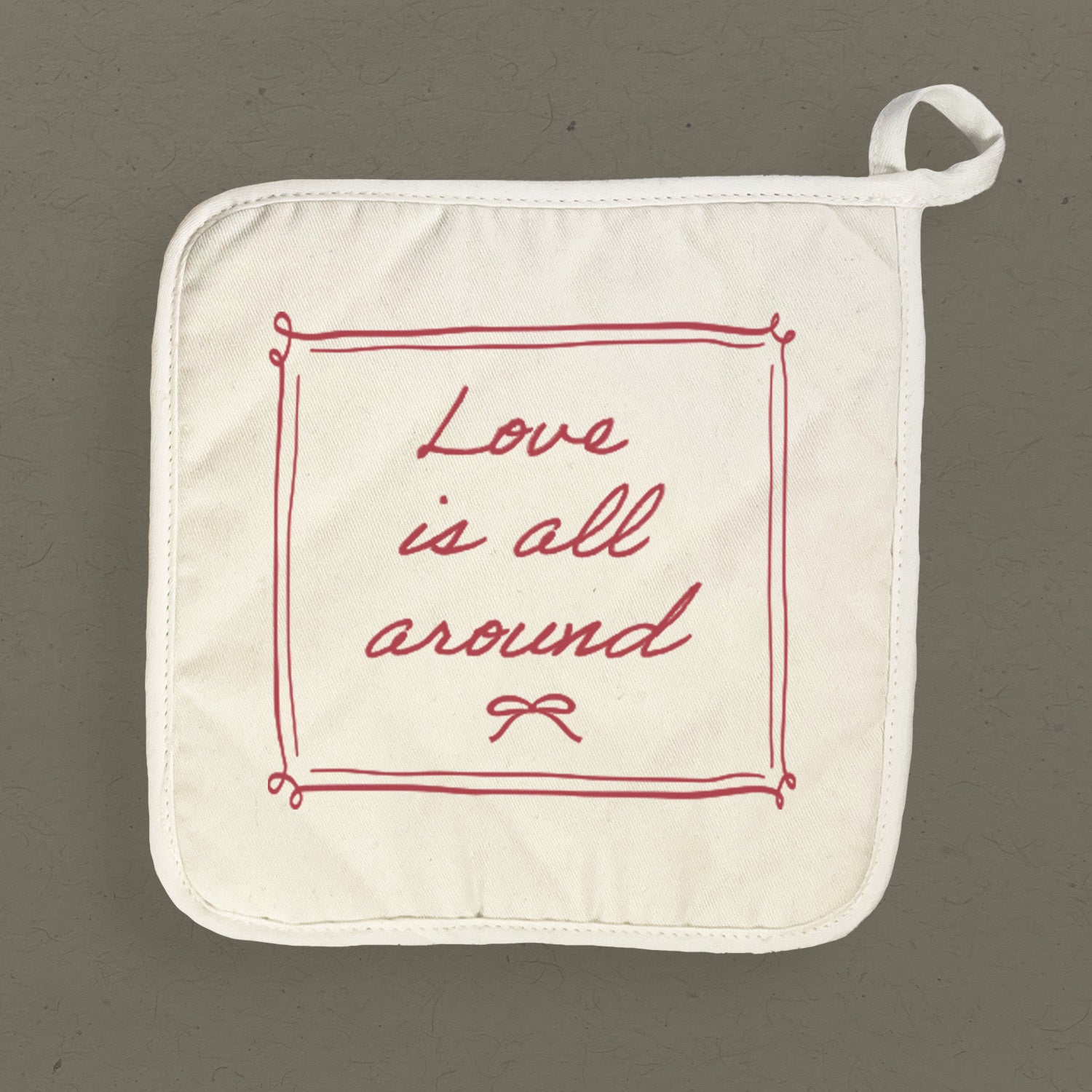 Love is All Around - Cotton Pot Holder