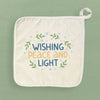 Wishing Peace and Light - Cotton Pot Holder