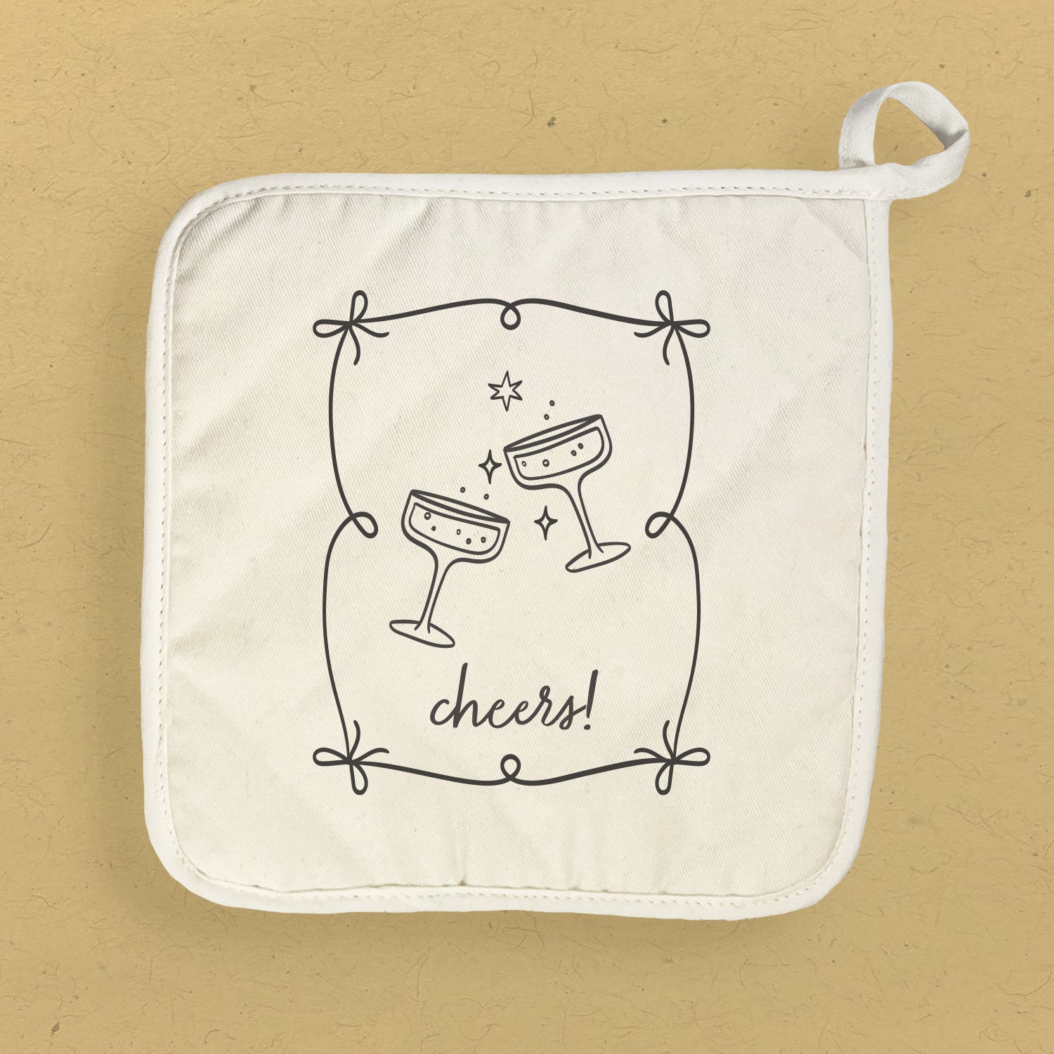 Champagne Cheers - Cotton Pot Holder