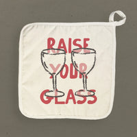 Raise Your Glass - Cotton Pot Holder