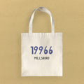 Blue Zip Code and City - Custom Canvas Tote Bag