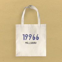 Blue Zip Code and City - Canvas Tote Bag