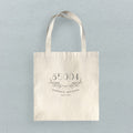 Hand Drawn Branches City State Zip Est - Custom Canvas Tote Bag