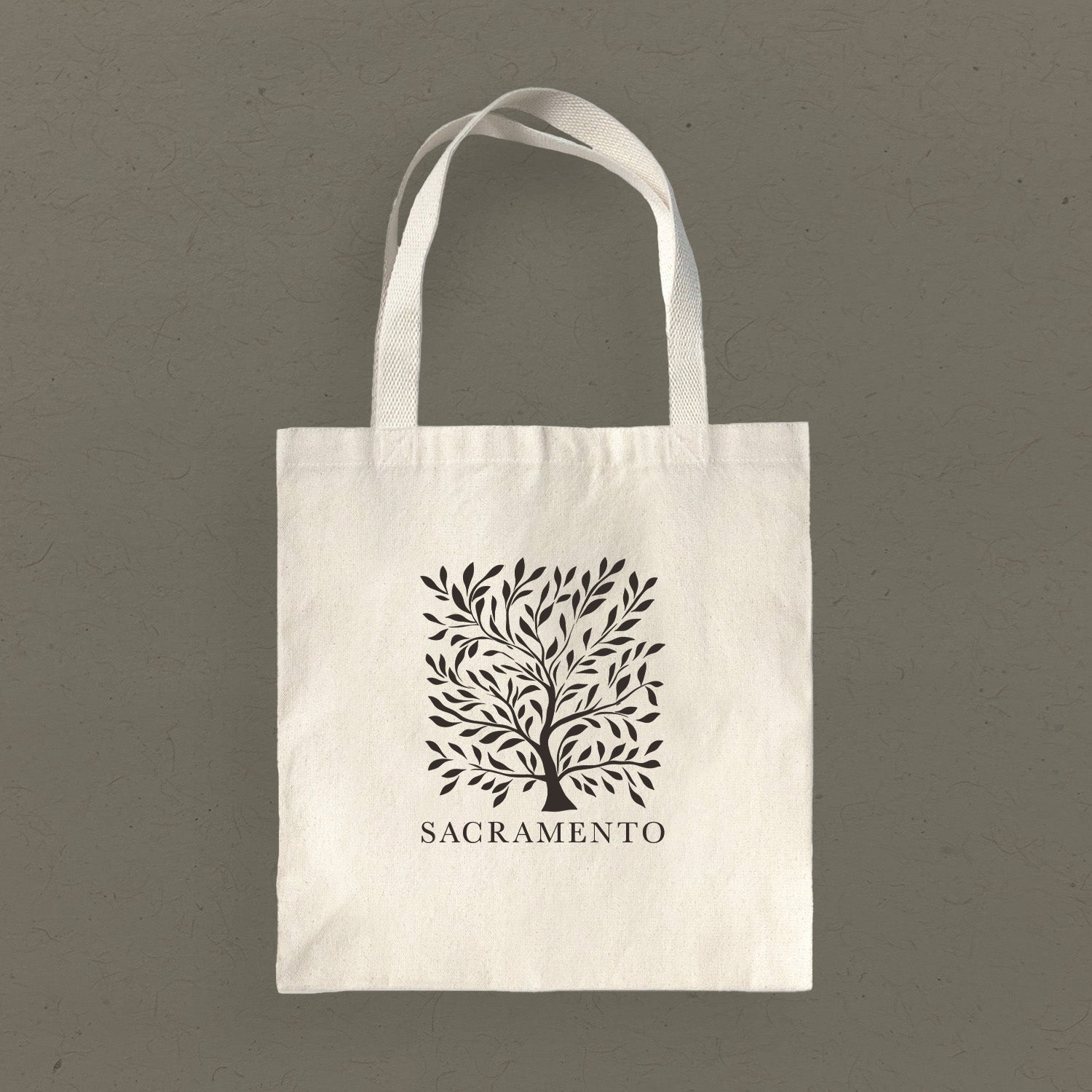 Tree with City - Custom Canvas Tote Bag