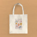 Floral Poster City State - Custom Canvas Tote Bag