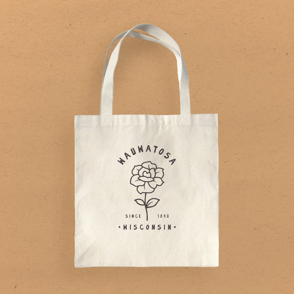 Rose City State Est - Custom Canvas Tote Bag