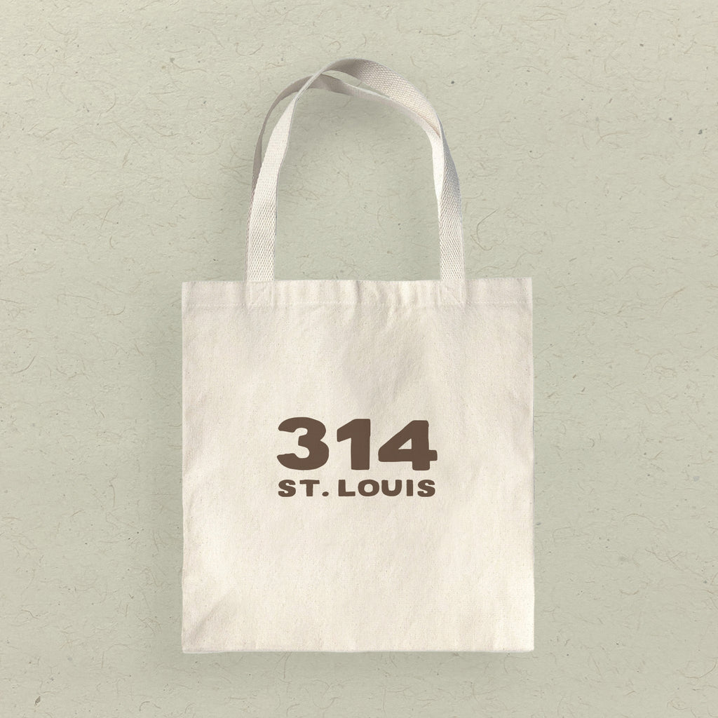 Bold Area Code and City - Custom Canvas Tote Bag
