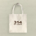 Bold Area Code and City - Custom Canvas Tote Bag