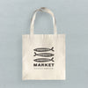 Fish Bone Market - Custom Canvas Tote Bag