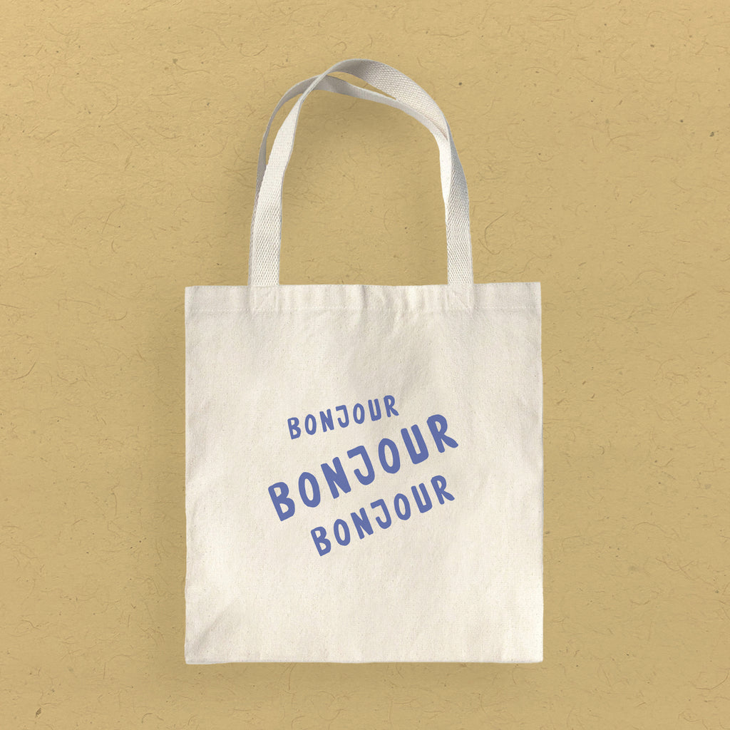 Bonjour Trois - Canvas Tote Bag