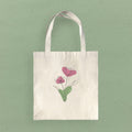 Pink Hand Drawn Flower - Customizable Canvas Tote Bag