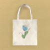 Blue Hand Drawn Tulip - Canvas Tote Bag