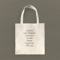 Cafe Drinks - Canvas Tote Bag