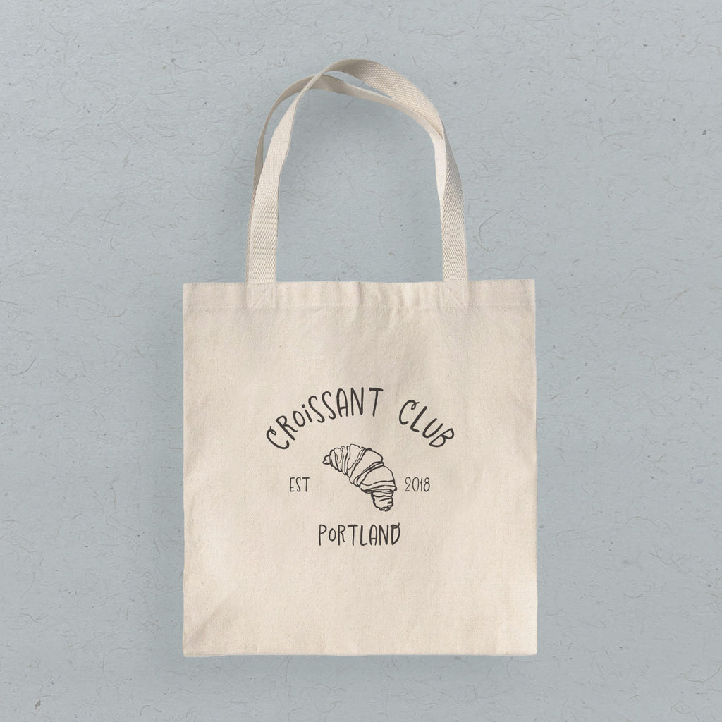 Croissant Club - Custom Canvas Tote Bag