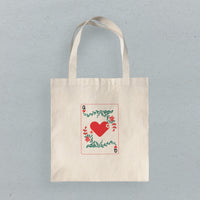 Queen of Hearts - Valentine's Day Canvas Tote Bag