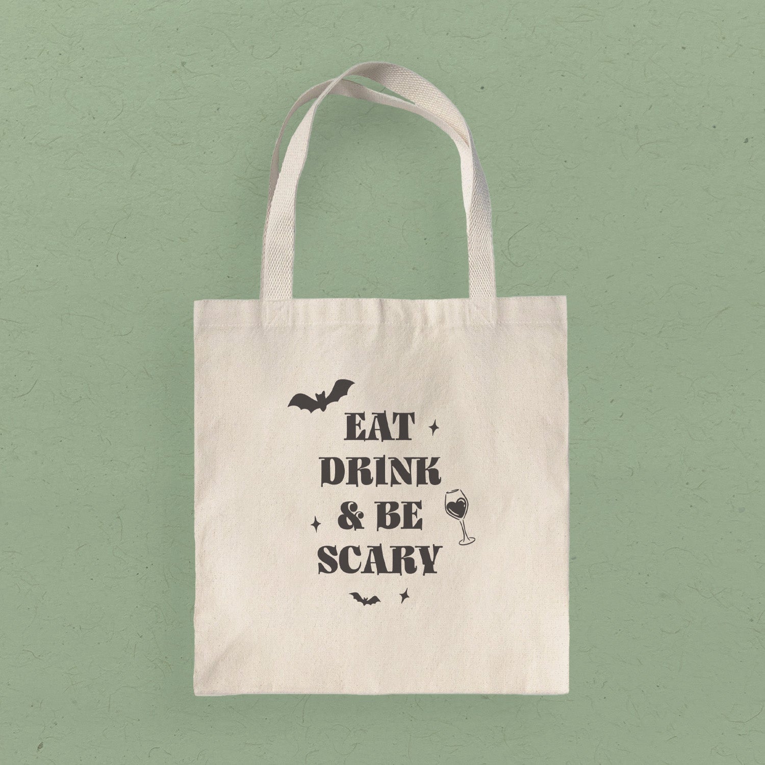 Eat, Drink, & Be Scary - Halloween Canvas Tote Bag