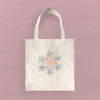 Winter Bloom Snowflake - Customizable Canvas Tote Bag