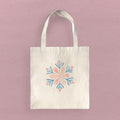 Winter Bloom Snowflake - Customizable Canvas Tote Bag