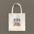 Cozy Winter Storefront - Customizable Canvas Tote Bag
