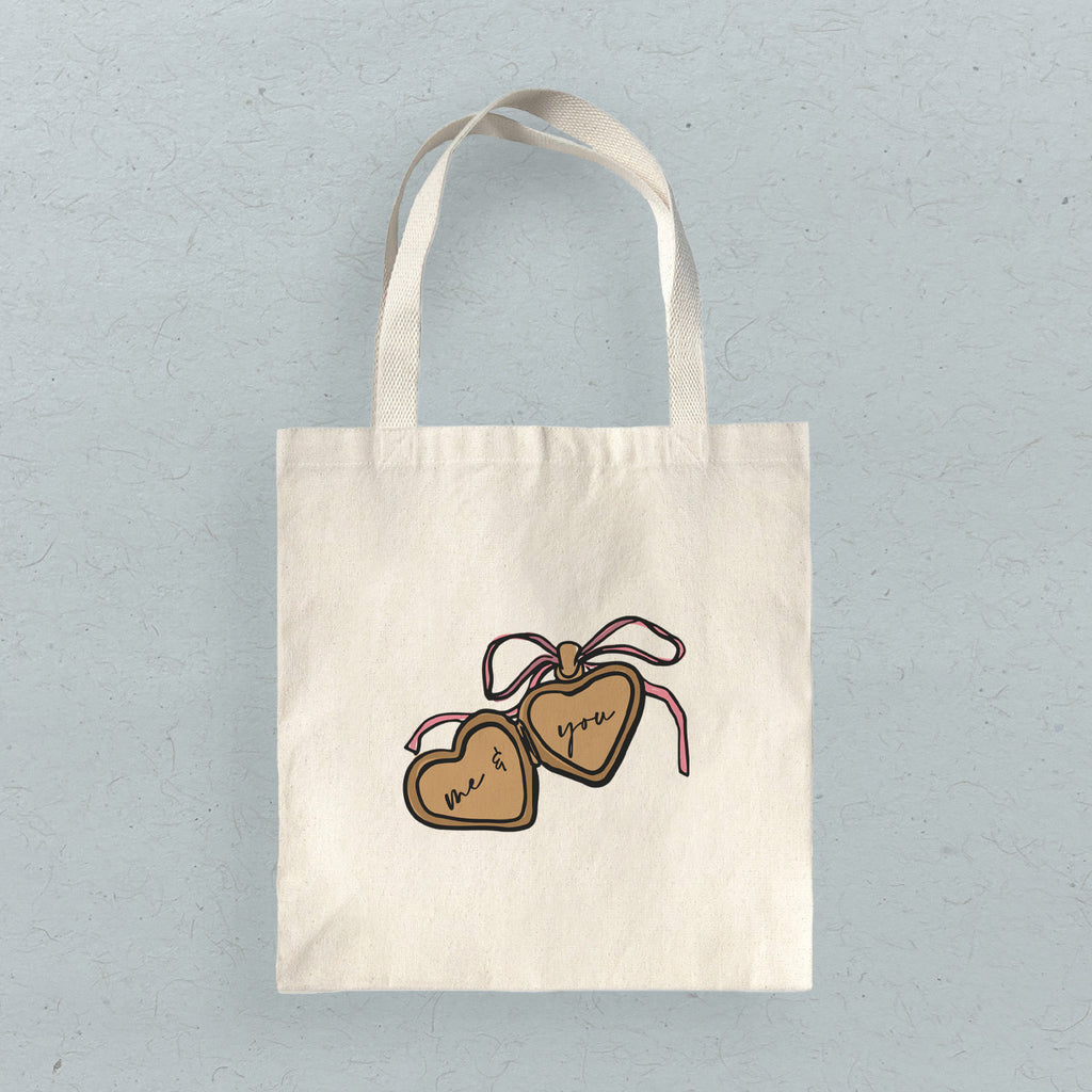 Me and You Locket - Canvas Tote Bag