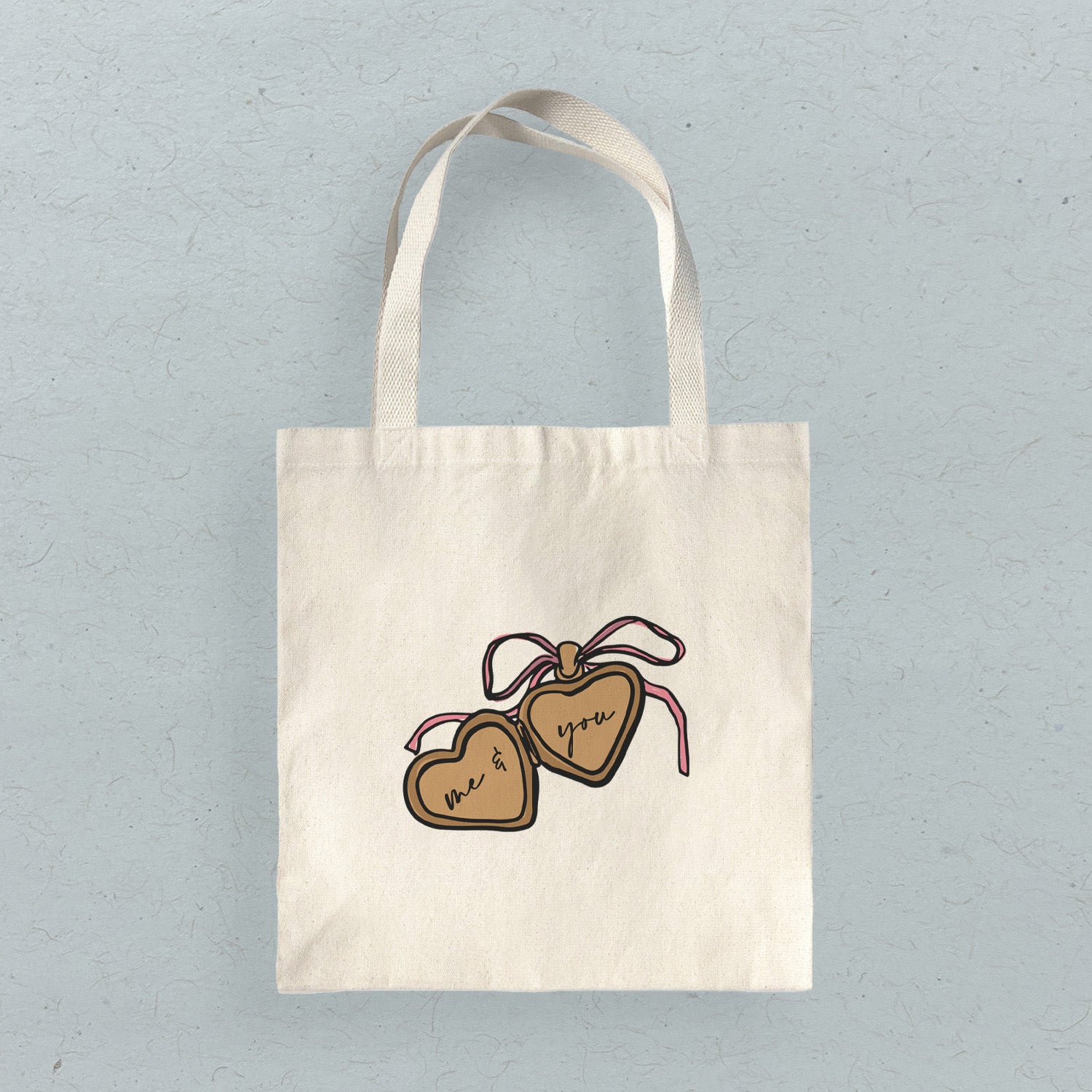 Me and You Locket - Canvas Tote Bag