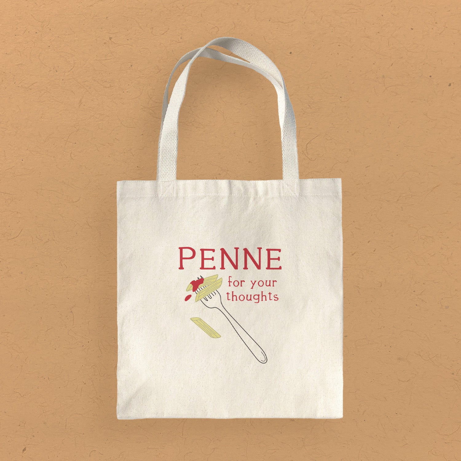 Penne For Your Thoughts - Canvas Tote Bag