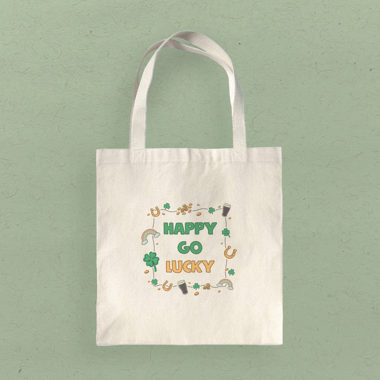 Happy Go Lucky - Canvas Tote Bag