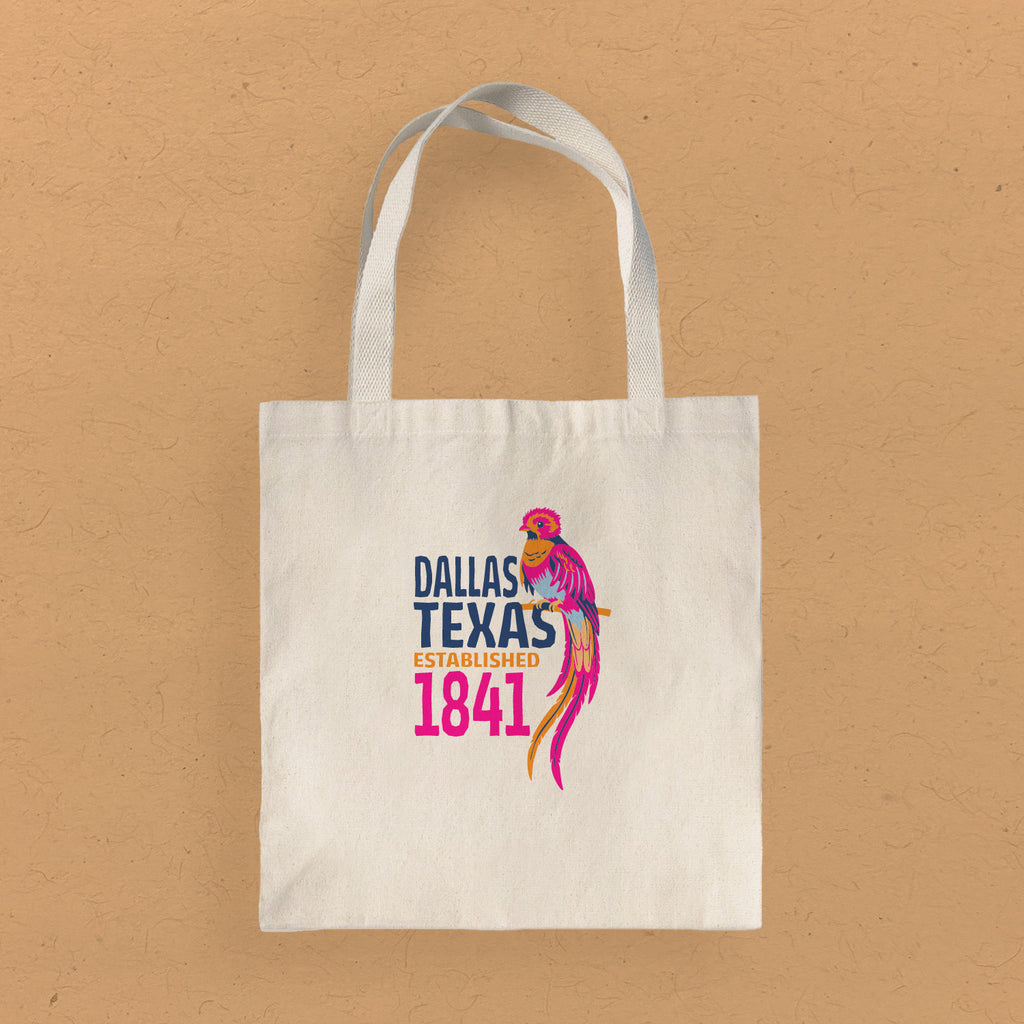 Folk Art Bird on Branch - Custom Canvas Tote Bag