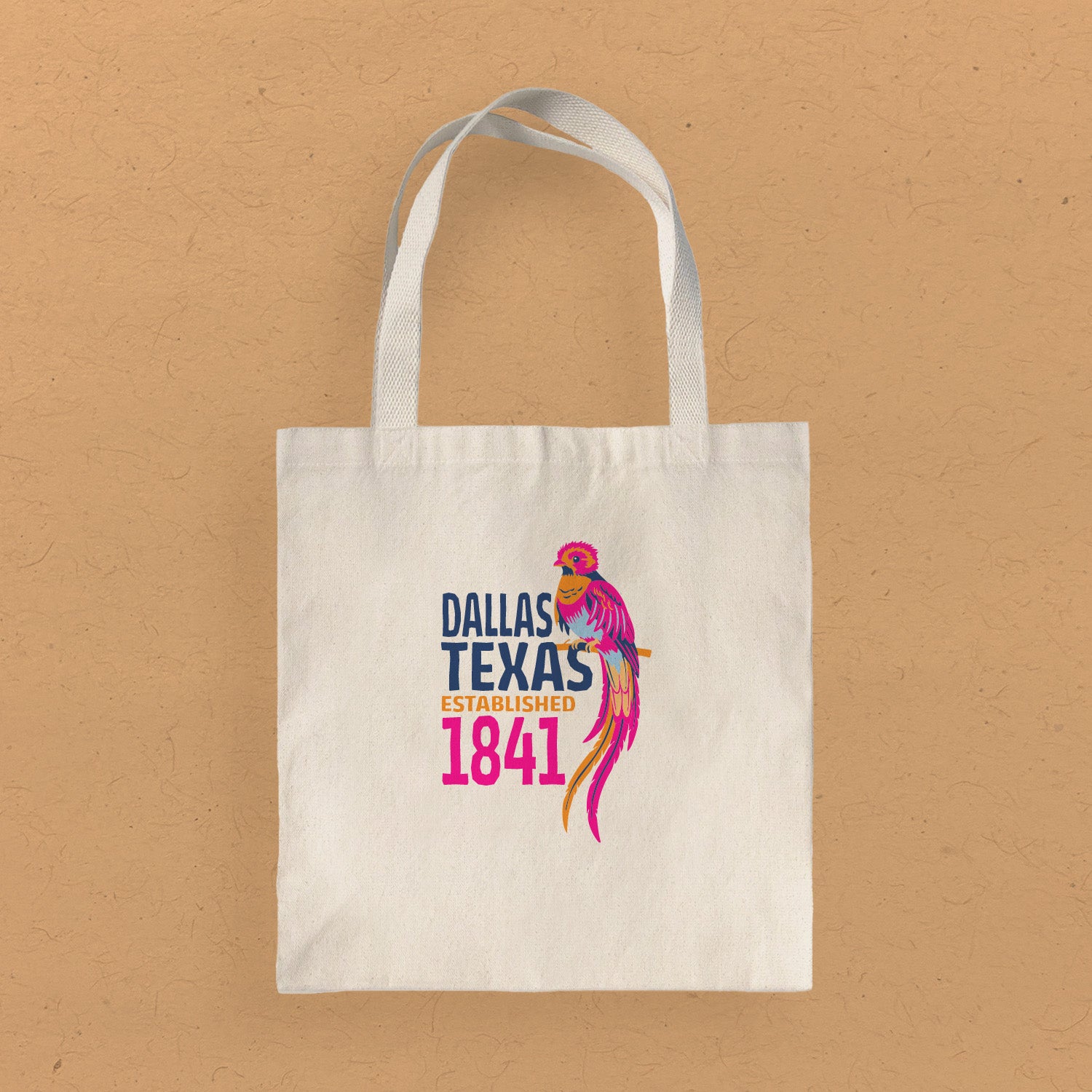 Folk Art Bird on Branch - Custom Canvas Tote Bag