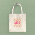 Boo Orange Check - Canvas Tote Bag
