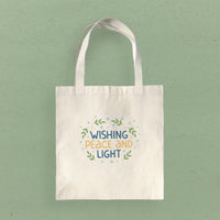 Wishing Peace and Light - Canvas Tote Bag