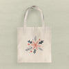 Hand Drawn Pink Poinsettia - Canvas Tote Bag