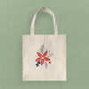 Hand Drawn Red Poinsettia - Canvas Tote Bag