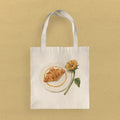 Sunflower & Croissant - Painting - Canvas Tote Bag
