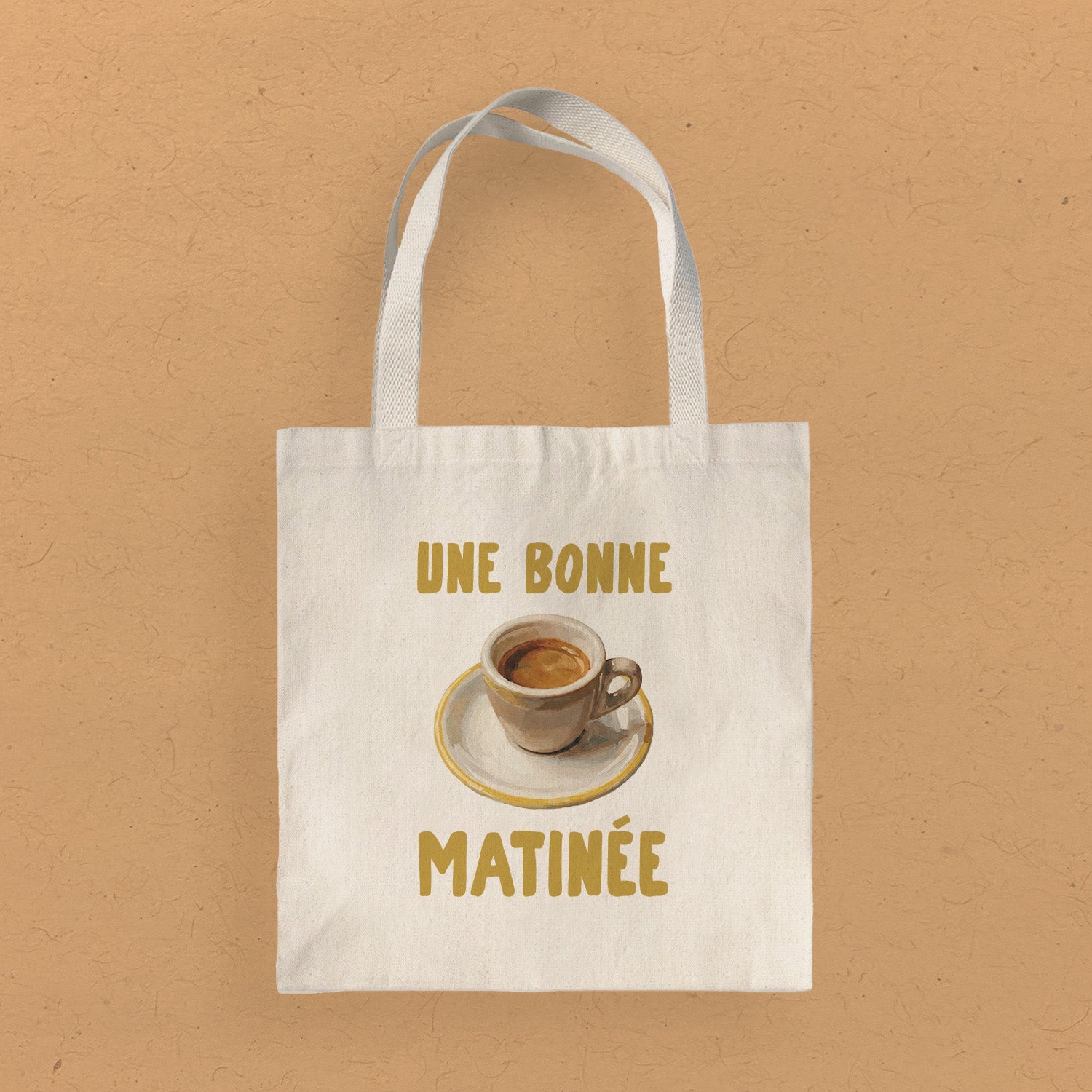 Une Bonne Matinee - Espresso - Canvas Tote Bag