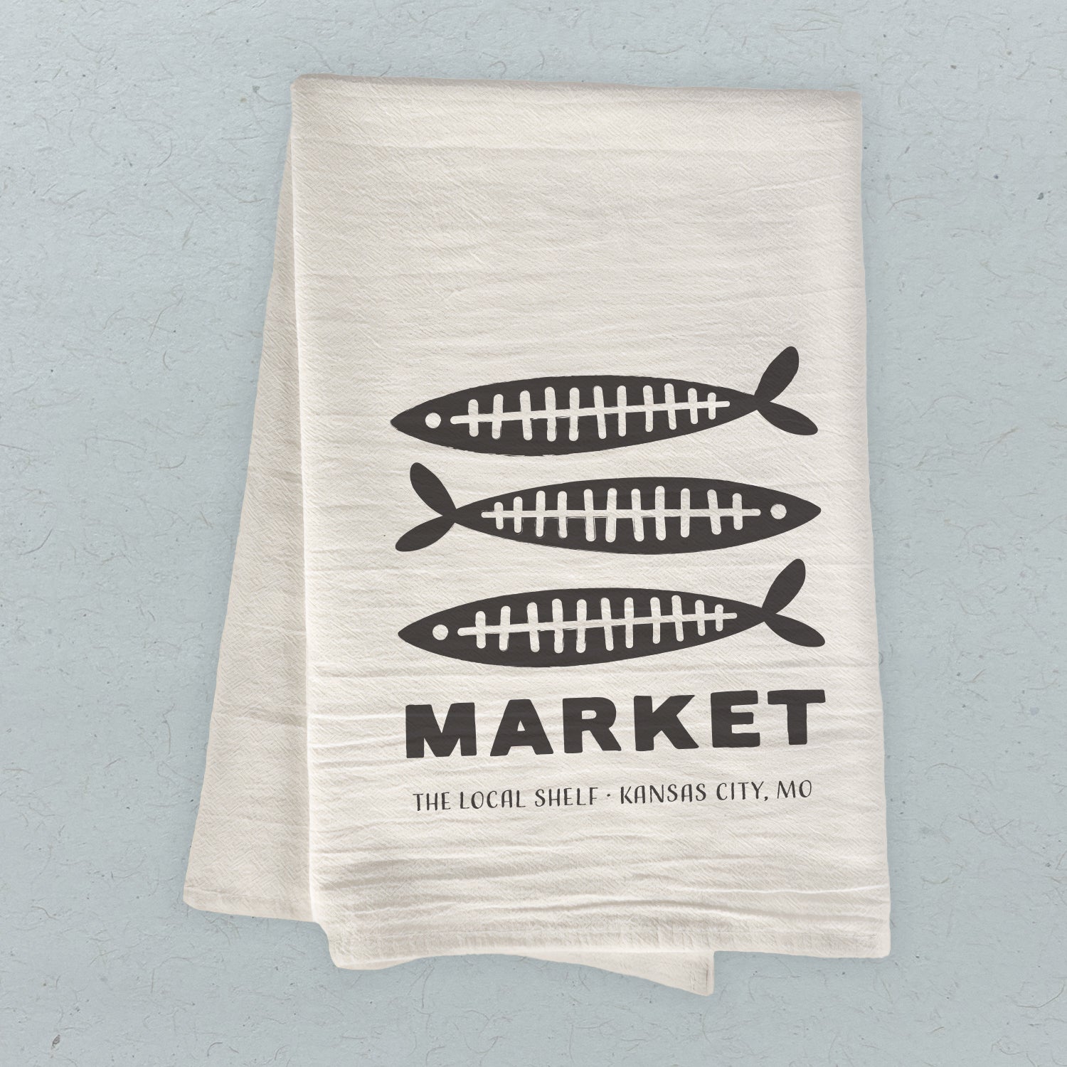Fish Bone Market - Custom Cotton Tea Towel
