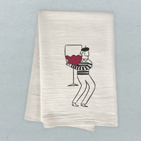 Wine Hugger - Cotton Tea Towel