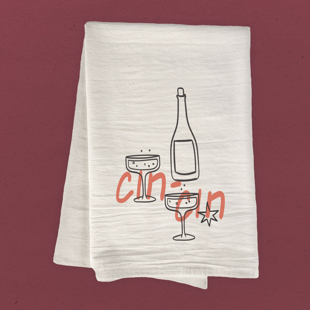 Cin Cin Champagne - Cotton Tea Towel