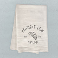 Croissant Club - Custom Cotton Tea Towel